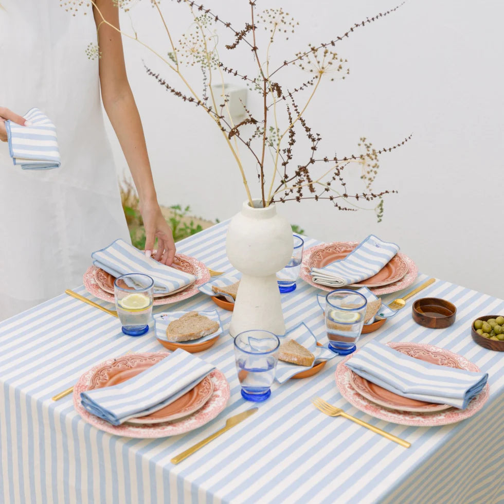 Torres Novas Barra Tablecloth - Blue Sky