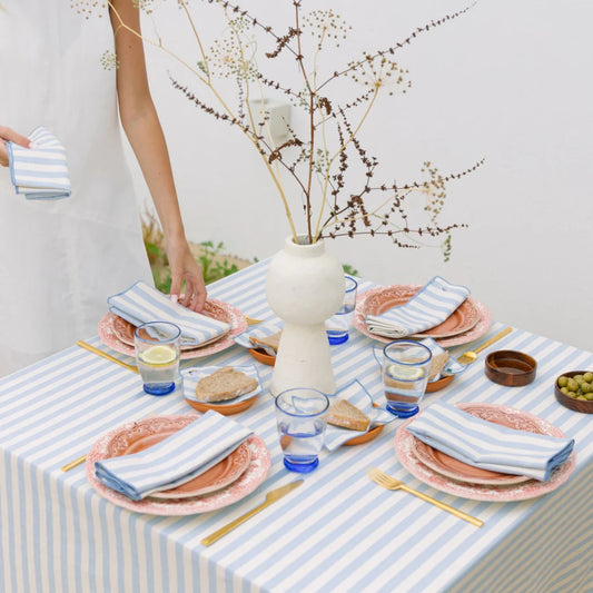 Torres Novas Barra Tablecloth - Blue Sky
