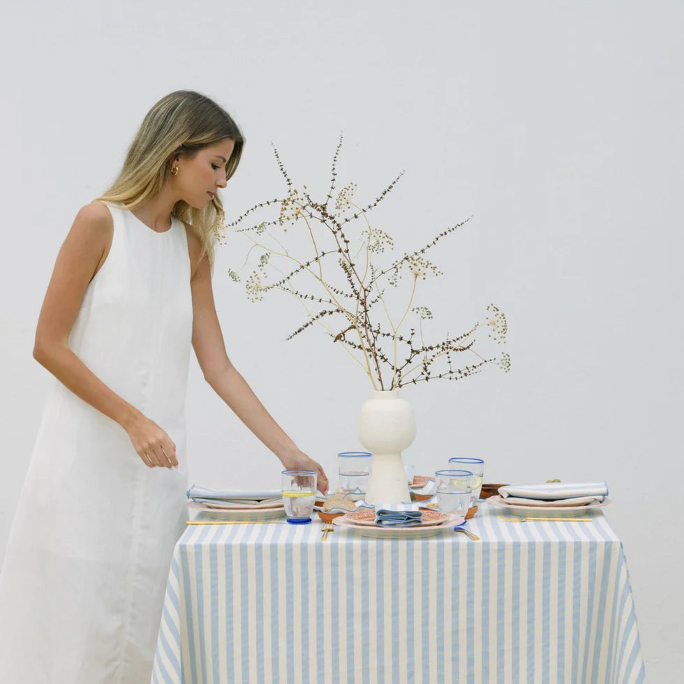 Torres Novas Barra Tablecloth - Blue Sky