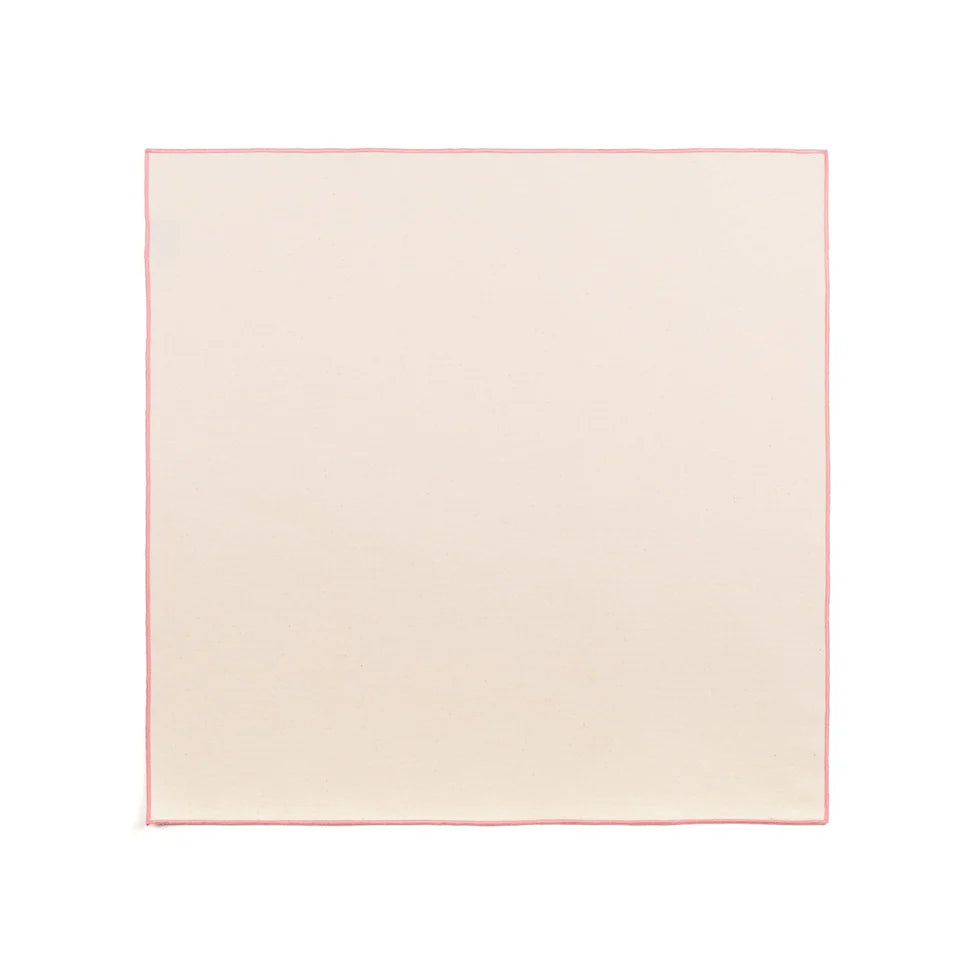 Torres Novas Nazaré Ecru Napkins (Pack of 2) - Pink
