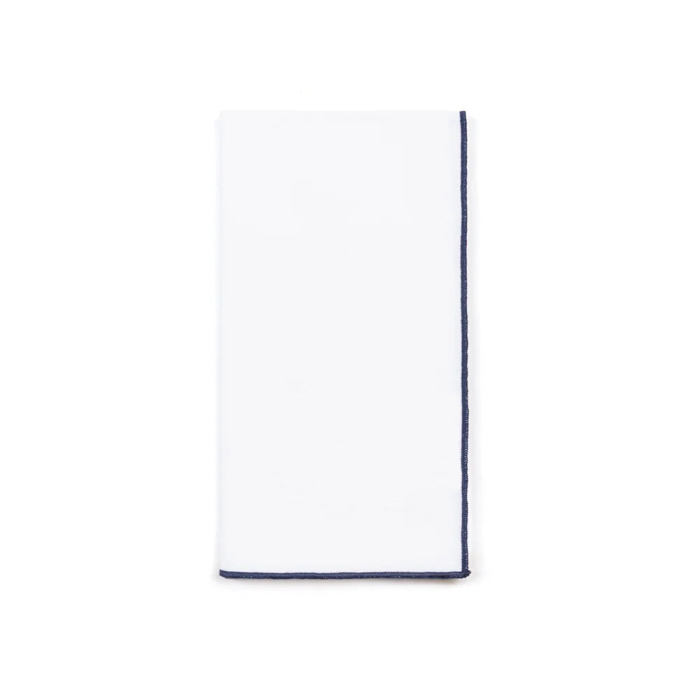 Torres Novas Nazaré White Napkins (Pack of 2) - Blue