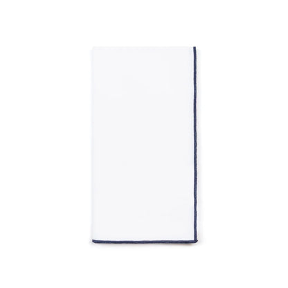 Torres Novas Nazaré White Napkins (Pack of 2) - Blue