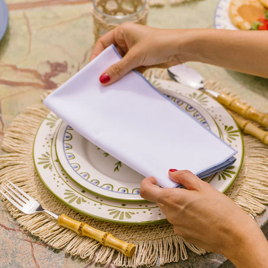 Torres Novas Nazaré White Napkins (Pack of 2) - Blue Sky