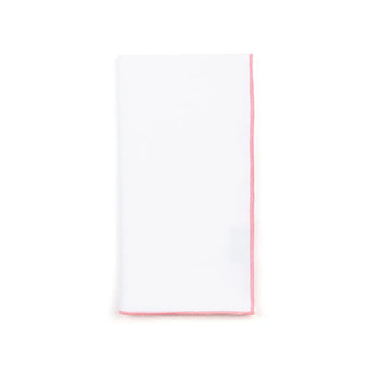 Torres Novas Nazaré White Napkins (Pack of 2) - Pink
