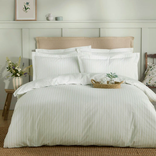 Sophie Allport Uppingham Stripe Duvet Cover Set - Mint Green