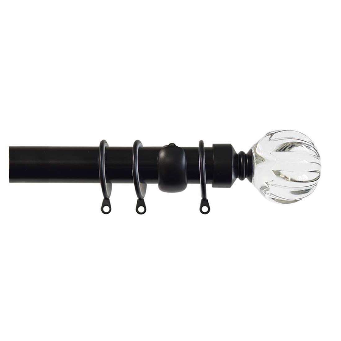 Laura Ashley Vivien 28mm Metal Curtain Pole - Black