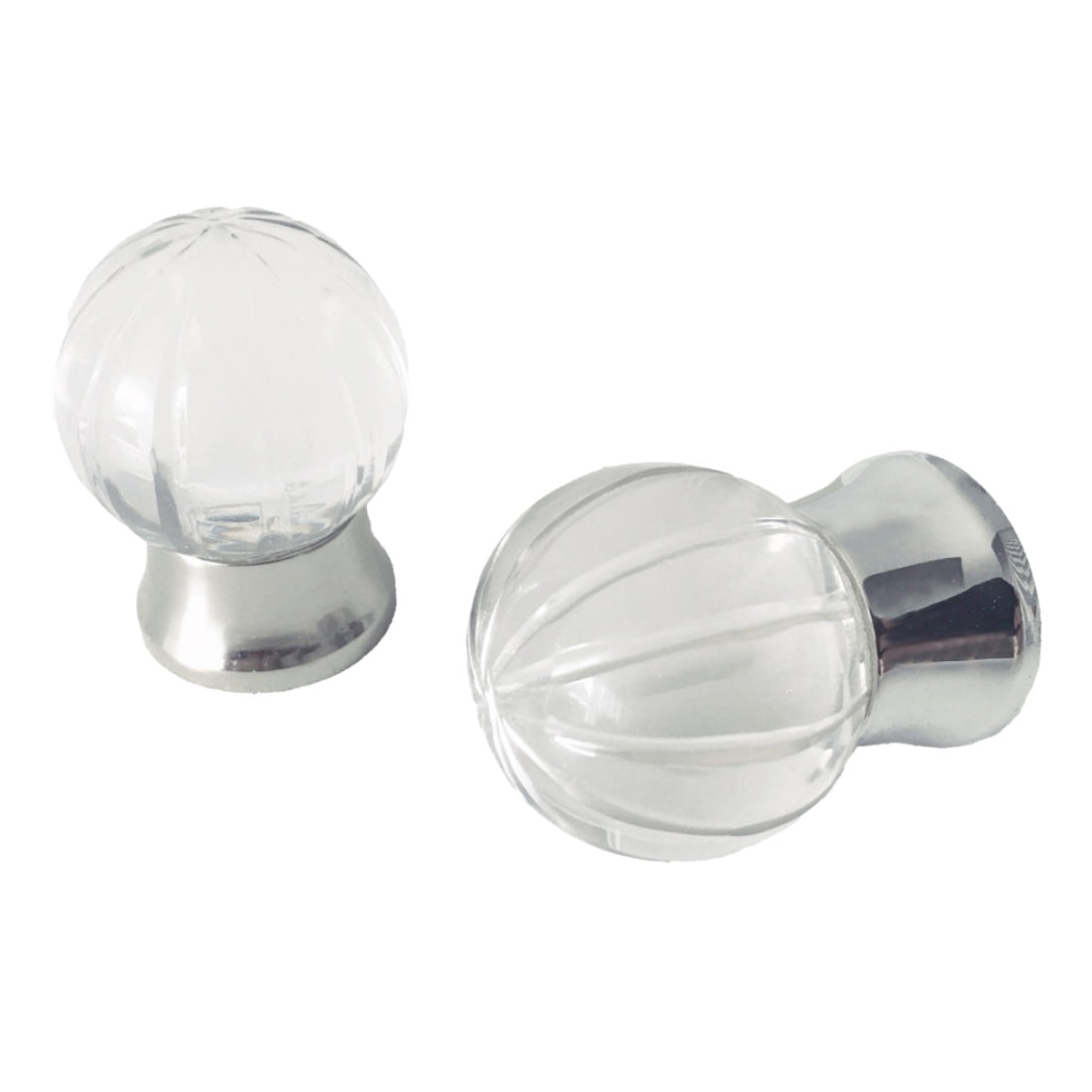 Jones Vivien Glass Drawer Pulls (Pack of 10) - Chrome