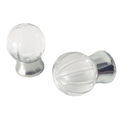Jones Vivien Glass Drawer Pulls (Pack of 10) - Chrome