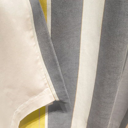 Whitworth Stripe Pair of Eyelet Curtains by Fusion in Ochre - Pair of Eyelet Curtains - Fusion