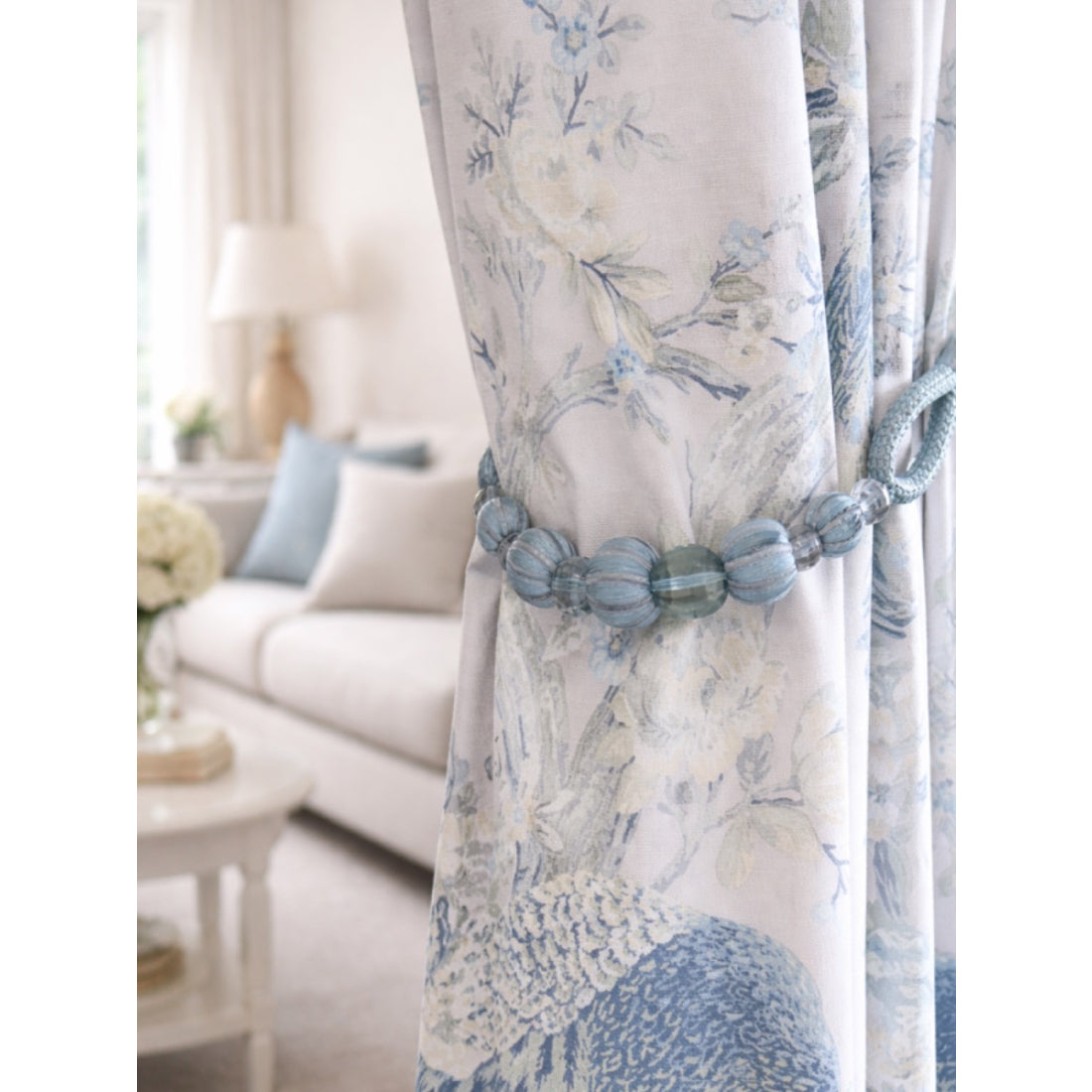 Laura Ashley Marrion Rope Tiebacks (Pair) - Dusky Blue